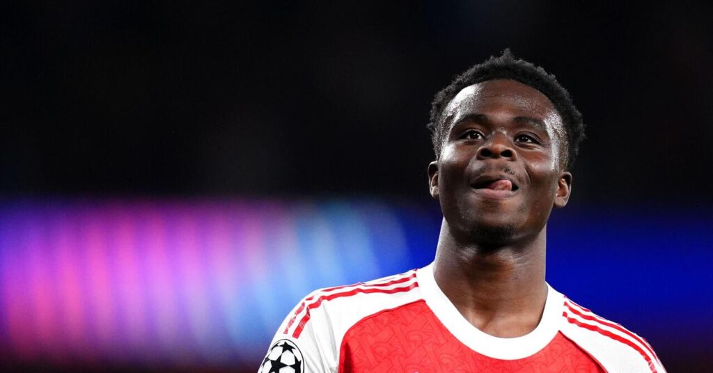 Arsenal winger Bukayo Saka