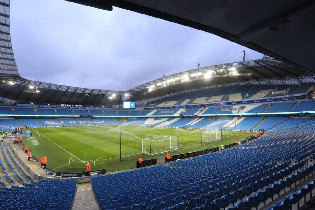Etihad Stadium, the home of Manchester City