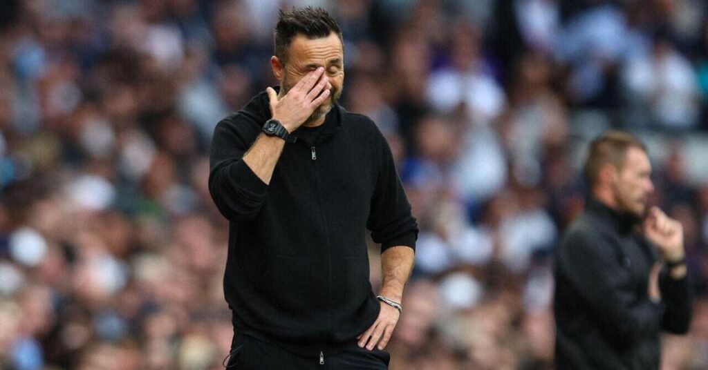 Tottenham manager Roberto De Zerbi